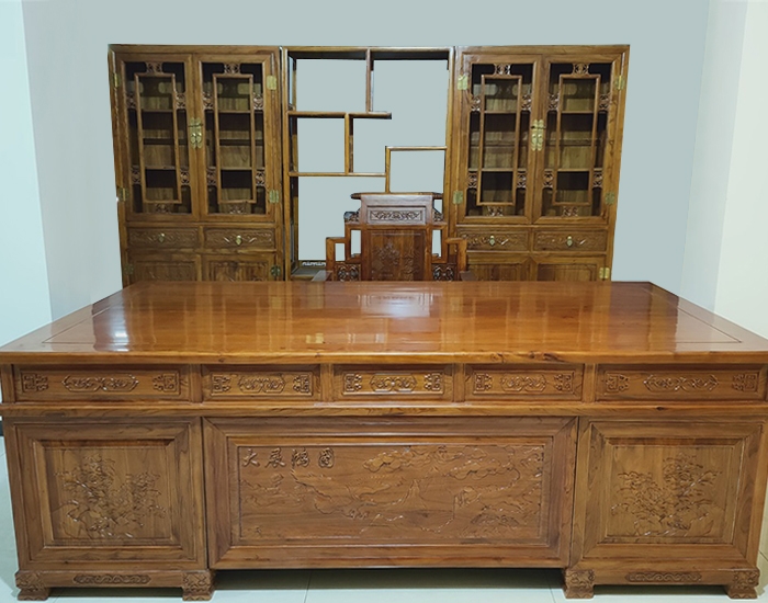 老榆木書(shū)桌